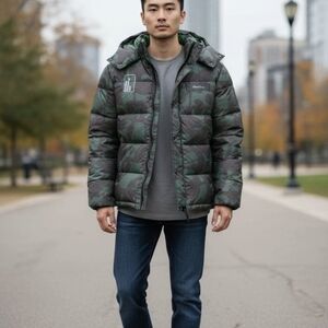 NWT Kenneth Cole Puffer Jacket Reversible Sundance 2025 Rare Dark Green 2X